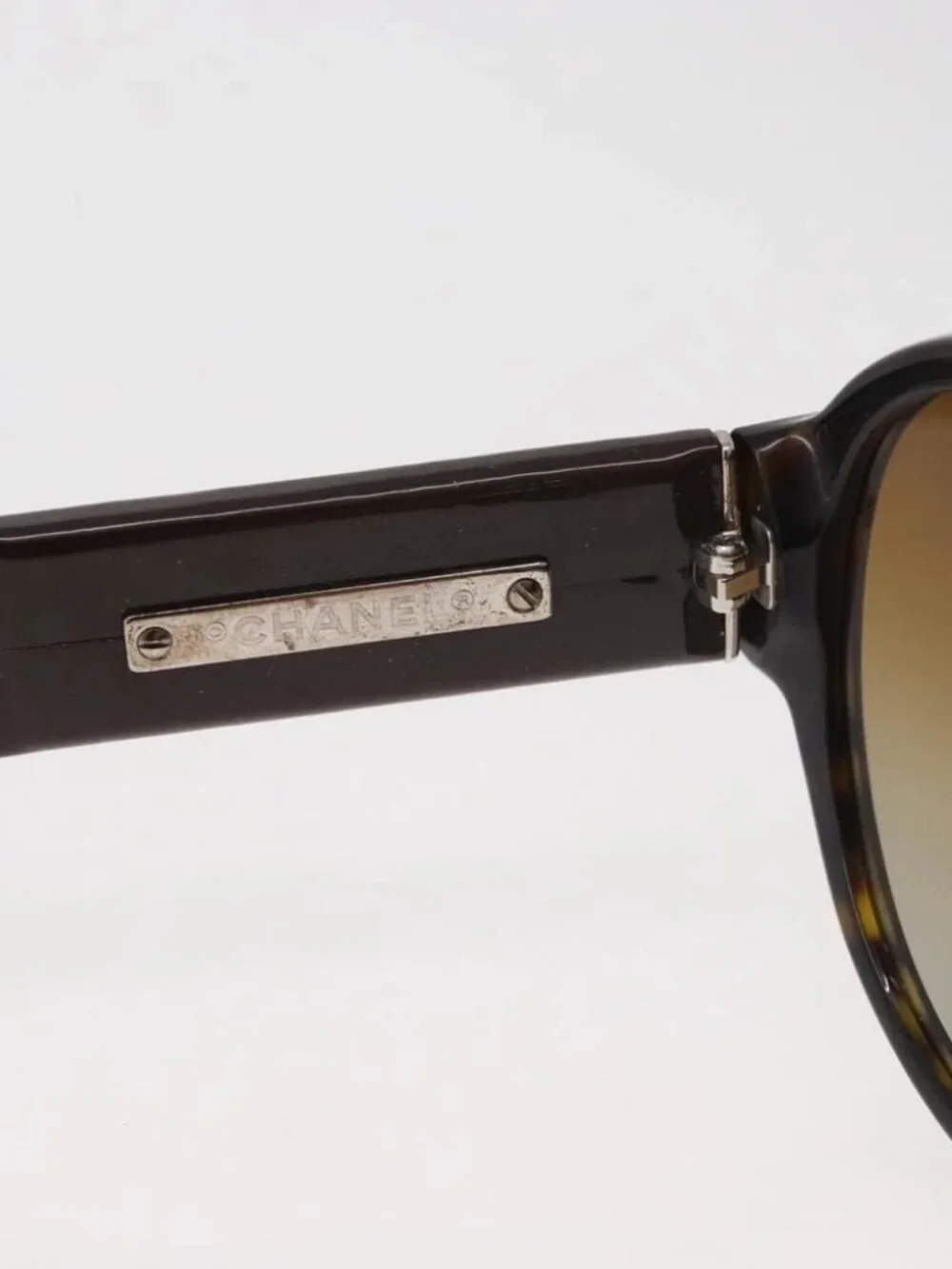 CHANEL Sunglasses plastic Brown CC Auth BA12849
